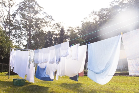 clothes on clothesline