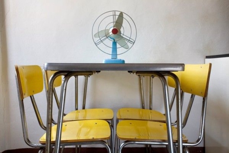 Fan on a table