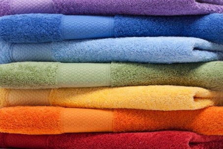 Folded towels