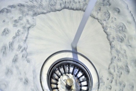 Water down the sink