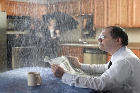 raining inside kitchen