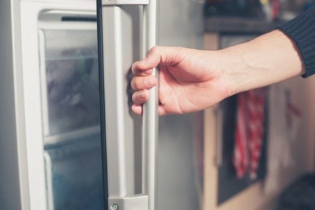 opening refrigerator